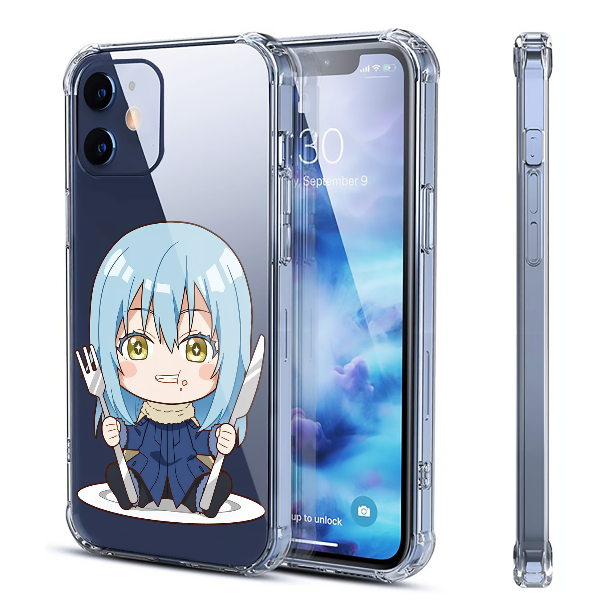 （画像用） 転スラ Regarding Reincarnated to Slime 【iPhone 12シリーズ対応】透明スマホケース（クリアソフトケース）